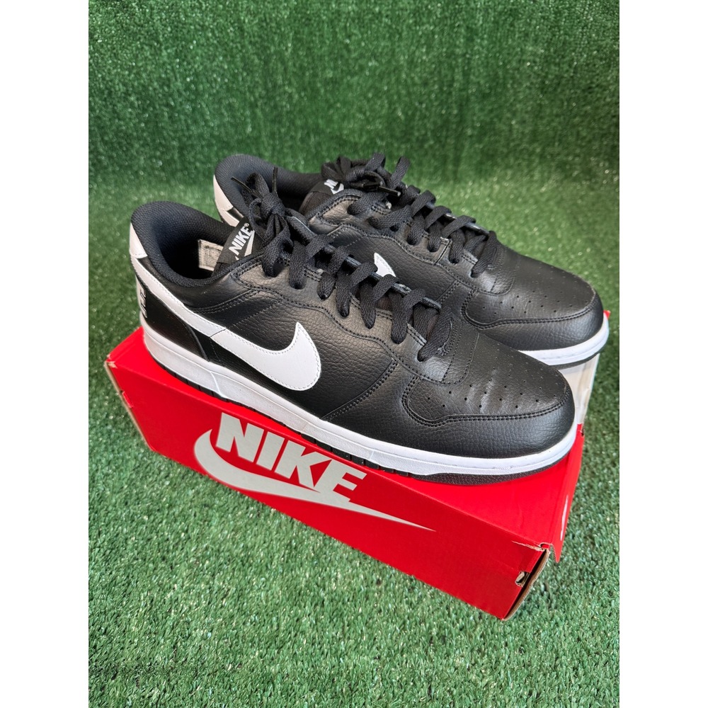 Nike Big Nike Low Black White Mens Basketball Shoes 355152-016 Size 13